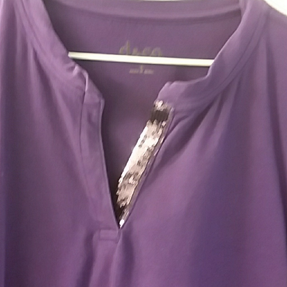 Jazzed Purple Sequined Long sleeve Tee 😁👏